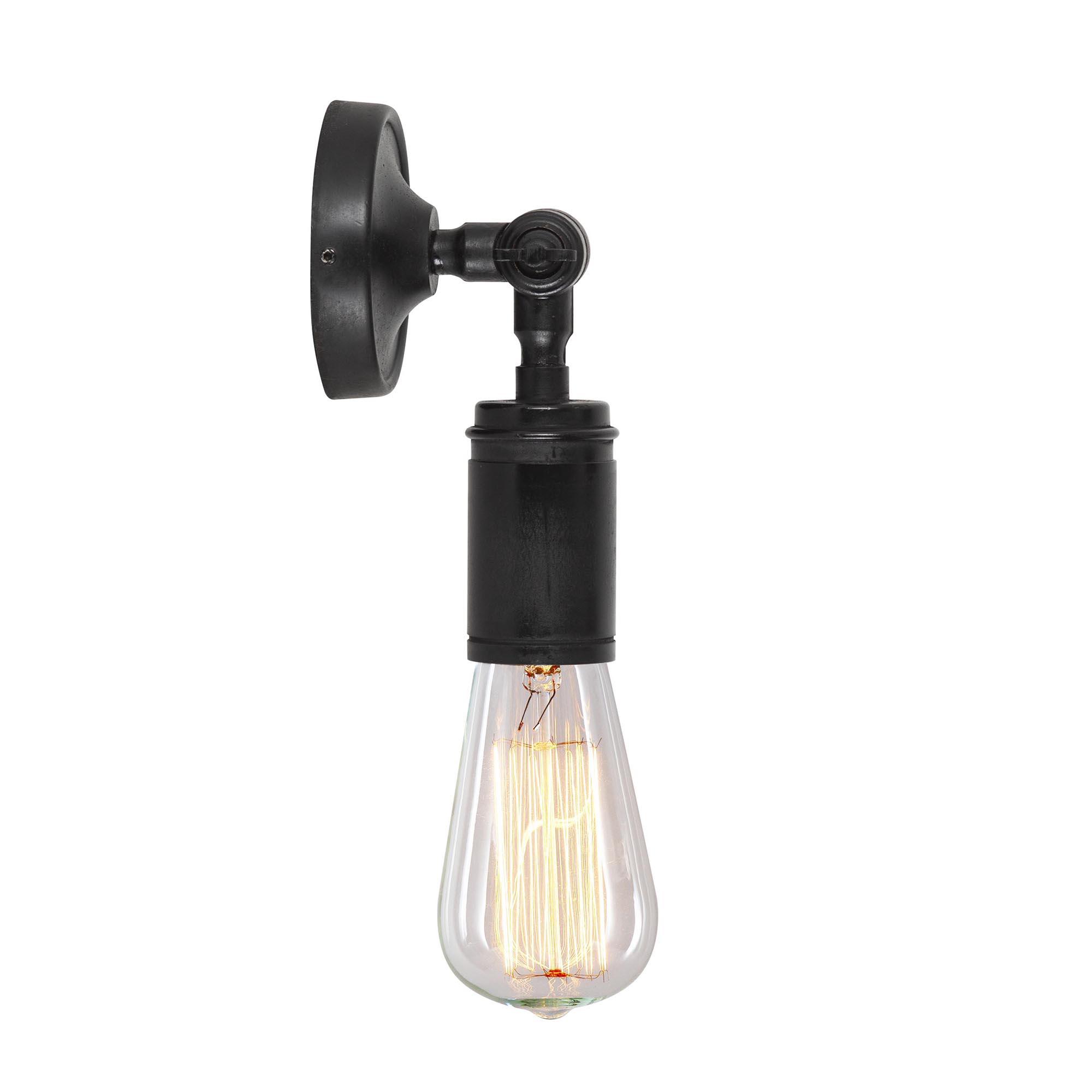 KS Verlichting Emeli wandlamp antiek zwart